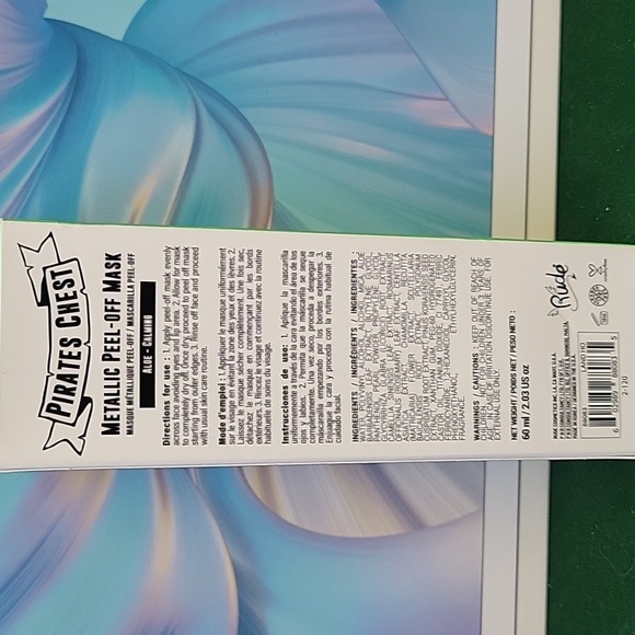 RUDE Green Pirates Chest Metallic Mask 60ml New Sealed Tube in Box - Picture 2 of 2